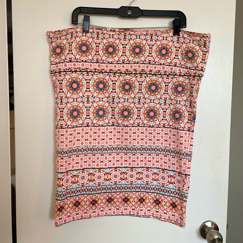Torrid Mosaic Knit Fold Over Pencil Skirt - Size 2X - Picture 1 of 11